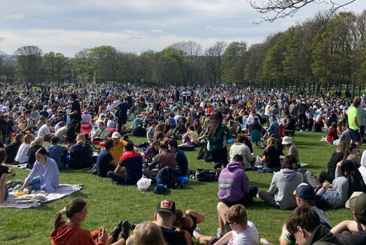 420-viering in Hyde Park Londen. 420-viering in Hyde Park Londen