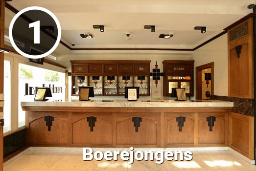 Coffeeshop Boerejongens in Amsterdam. Coffeeshop Boerejongens in Amsterdam-Oost.