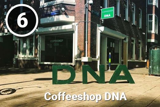 Coffeeshop DNA in Amsterdam-Zuid. Coffeeshop DNA in Amsterdam-Zuid.