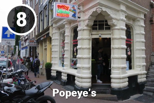 Coffeeshop Popeye’s in Amsterdam-Centrum. Coffeeshop Popeye’s in Amsterdam-Centrum.