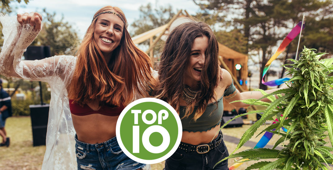 Top 10 cannabis soorten om op festivals te roken