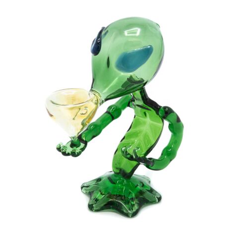 Glass Alien Bong Green