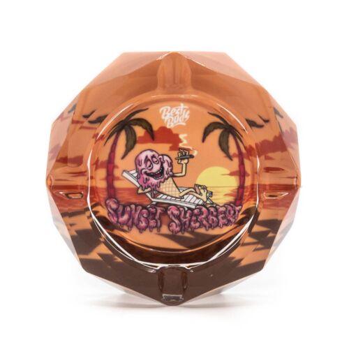 Best Buds Crystal Ashtray Sunset Sherbert