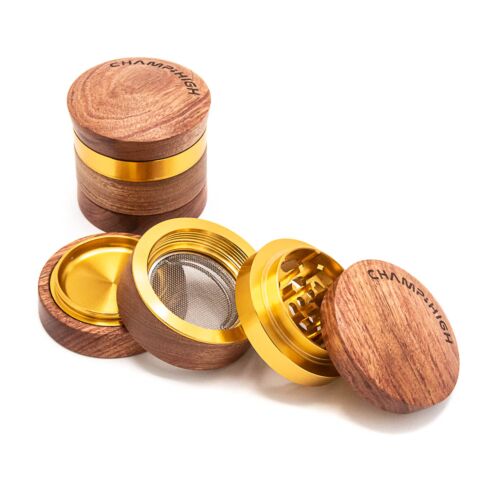 Champ High Wooden And Gold Grinder