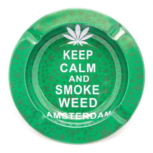 Keep Calm And Smoke Weed Metal Ashtray 14CM