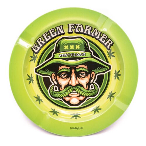 Mr Green Farmer Metal Ashtray 14CM