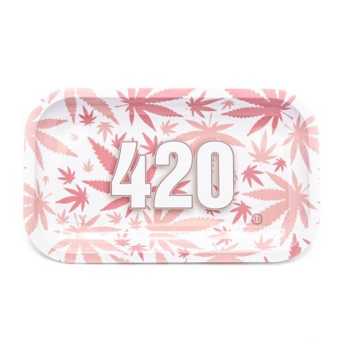 Pink Leaf 420 Rolling Tray