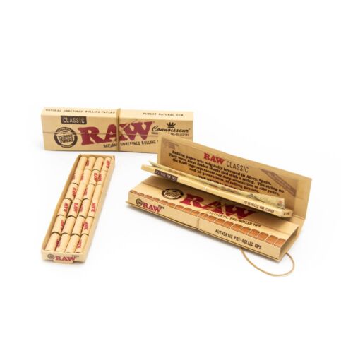 RAW Classic Rolling Papers Connoisseur - King size Slim + Pre-Rolled Tips