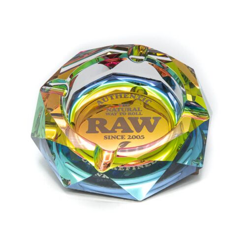 Kristallen Asbak - Rainbow Raw Close up