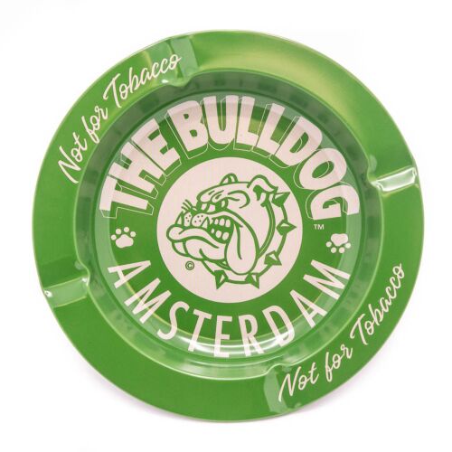 The Bulldog Original Green Metal Ashtray 14 CM