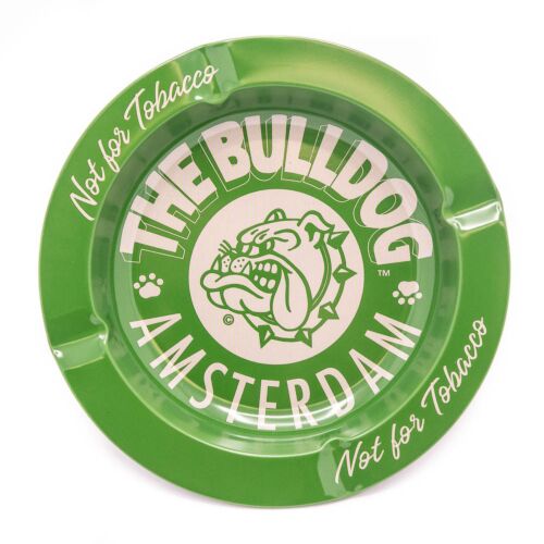 The Bulldog Original Green Metal Ashtray 14 CM