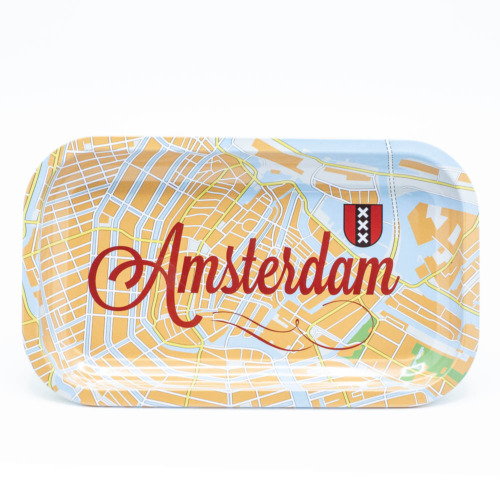 Amsterdam Map Rolling Tray Large