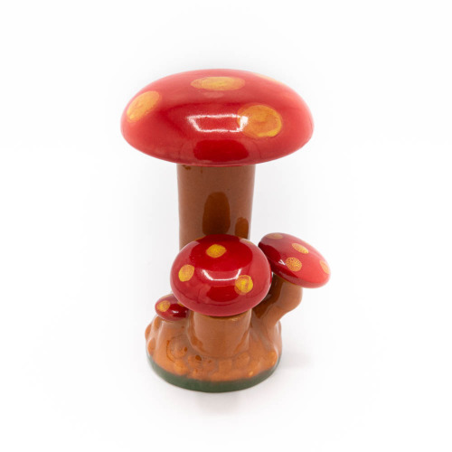 Ceramic Bong Mushroom Large Red