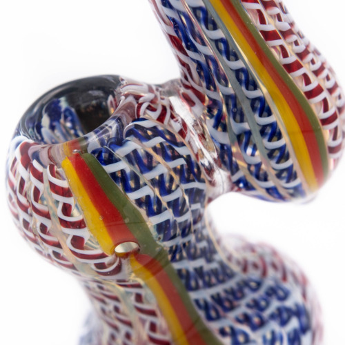 Color Glass Pipe Close-Up