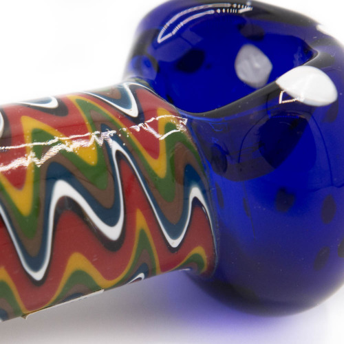 Color Glass Pipe Spotted Close-up