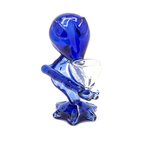 Glass Alien Bong Blue Detail