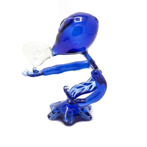 Glass Alien Bong Blue Rechts