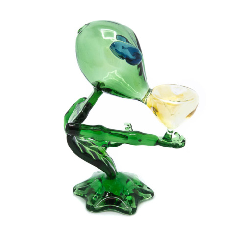 Glass Alien Bong Green Links