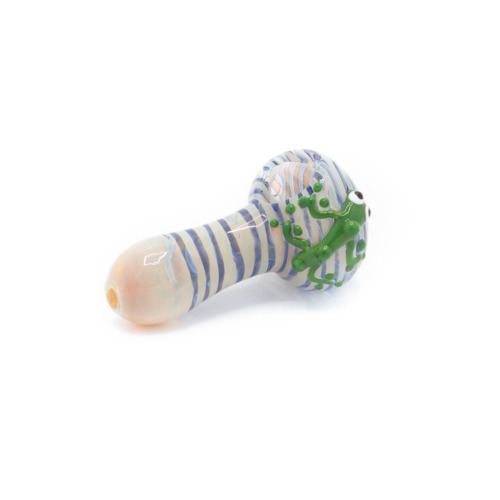 Glass Pipe Moulded Frog Zijkant