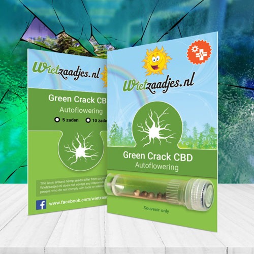 Green Crack CBD Autoflower Huismerk verpakking