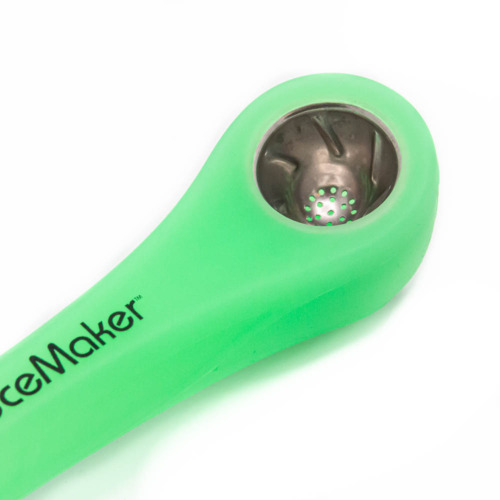Green Glow Konjurer Siliconen Pijp - PieceMaker Close-up