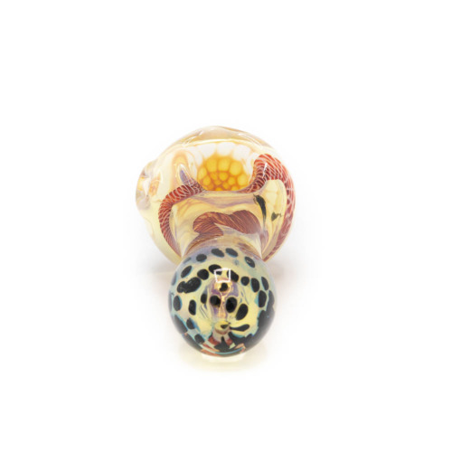 Honey Comb Art Glass Pipe Voorkant