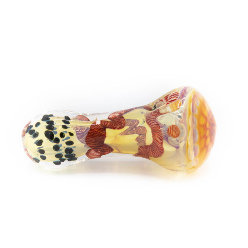 Honey Comb Art Glass Pipe Zijkant
