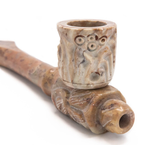 Carved Stone Shotgun Pipe