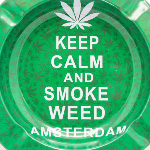 Keep Calm And Smoke Weed Metal Ashtray 14CM Detail