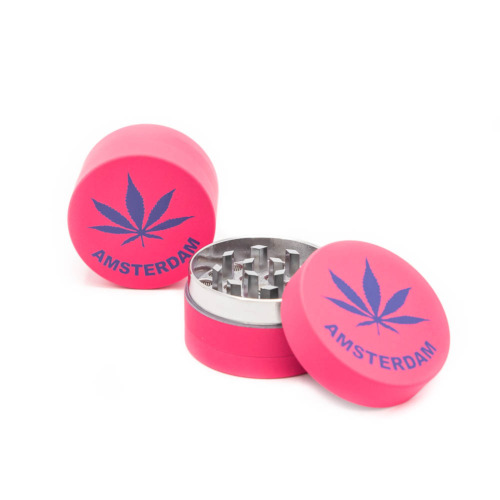 Metal Grinder Amsterdam Leaf Pink Design