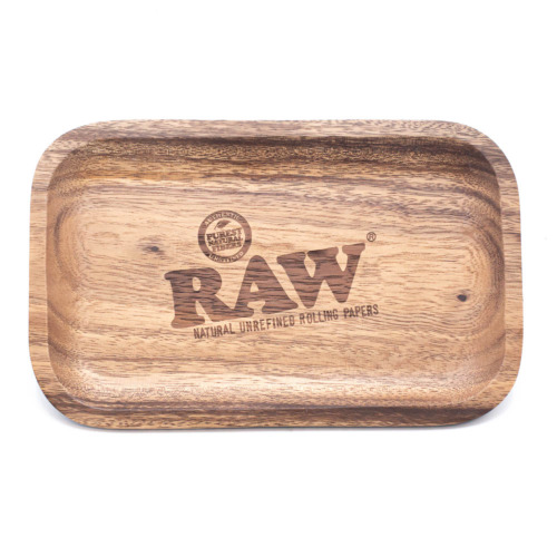 Raw Wooden Rolling Tray Large