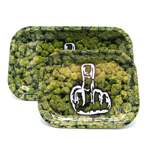 Metal Rolling Tray Buds With The Finger Large Variatie