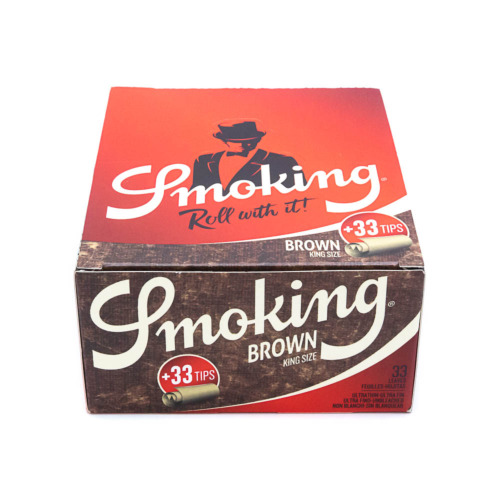 Smoking KingSize 2 In 1 Brown Unbleached (24 pcs box) Dicht