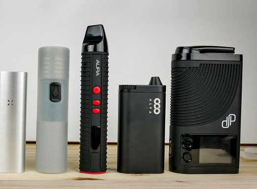 Vaporizers voor gebruik buiten of onderweg: portable vaporizers Voorbeelden van portable vaporizers.
